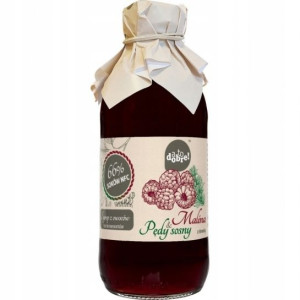 SYROP MALINOWY Z PĘDAMI SOSNY sok naturalny 330ml