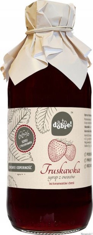 SYROP TRUSKAWKOWY naturalny A TO DOBRE - 330ml