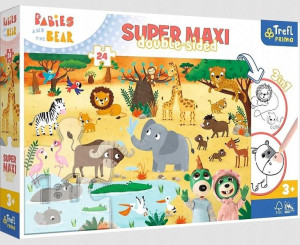 Puzzle 24 Super Maxi Bobaski na safari TREFL