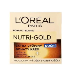 Loreal Nutri Gold odżywczy krem do twarzy na noc - 50ml