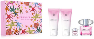 Versace Bright Crystal żel pod prysznic 100ml + balsam do ciała 100ml + min