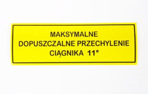 Emblemat przechylenie 11 stopni