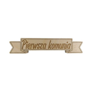 Tabliczka Pierwsza Komunia 14cm szerokości 1szt