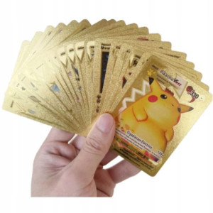 Złote Karty Pokemon Zestaw 55szt Uszkodzone Opakow