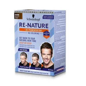  Schwarzkopf Re-Nature Men krem niwelujący siwe włosy Dark