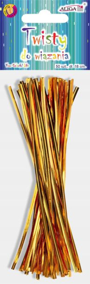Twisty do wiązania druciki 18cm ZŁOTE ALIGA TW1832
