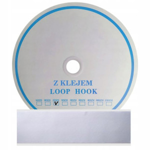 Rzep z klejem taśma 25 mm BIAŁY MESZEK rolka 25 mb