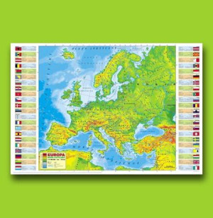 Podkład oklejany Europa fizyczna p10 DERFORM, cena za 1szt.