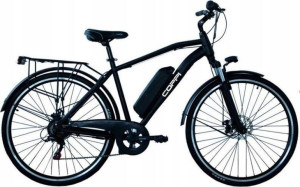 Rower elektryczny hybrydowy Coppi 28" czarny