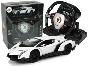Auto Zdalnie Sterowane Lamborghini Veneno Biały 2,4 G Pilot Kierownica