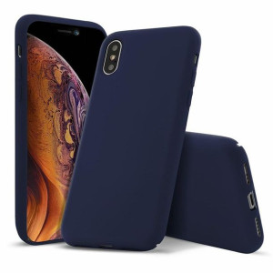 Etui Silicone Cover Do Samsung Note 10 Granatowy