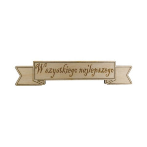 Tabliczka Wszystkiego Najlepszego 14cm 1szt