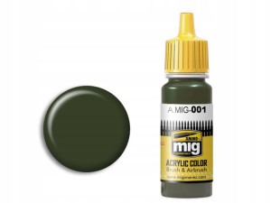 Farba akrylowa Olivgrün opt.1 A.MIG001 AMMO Mig