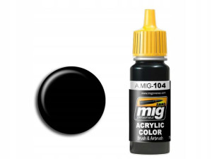 Farba akrylowa Washable black A.MIG104 AMMO Mig