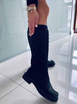 Oficerki pikowane eleganckie COCO BLACK 37
