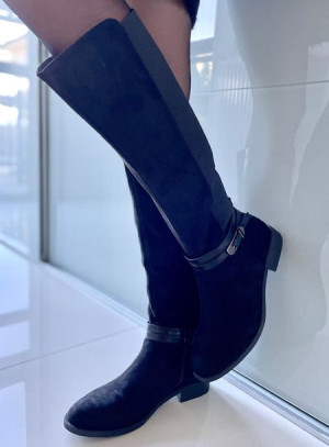 Oficerki z elastyczną cholewką BARROW BLACK 38