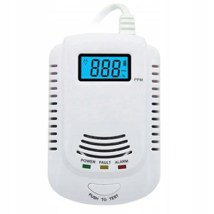 Czujnik sensor gazu ziemnego i Czadu detektor CO tlenku węgla alarm LED