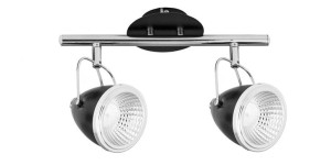 Oliver Czarna Lampa Sufitowa Incl. 2xgu10 Led 5,5w Czarny/chrom