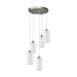 Bosco Mix Lampa Wisząca 5xe27 Max.60w Satyna/transparentny Pvc/biały