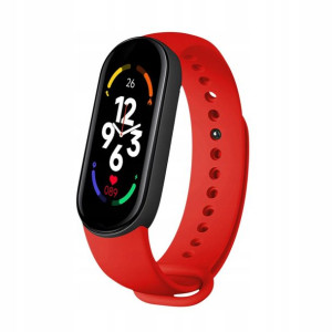 Zegarek smartwatch opaska m7 smartband pulsometr krokomierz czerwona