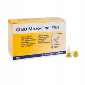 Igły Do Penów Bd Micro-fine 30 G X 8 Mm 100 Szt.