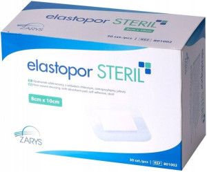 Opatrunek Jałowy Elastopor Steril 8 Cm X 10 Cm 30 Szt.
