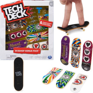 Tech Deck zestaw Sk8Shop 6 deskorolek Bonus Pack The Heart Supply + akcesor