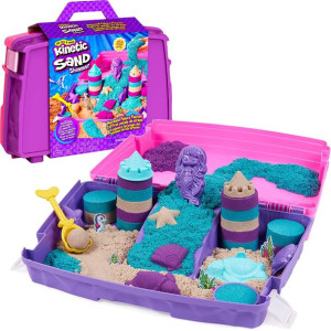 Kinetic Sand Piasek kinetyczny zestaw walizka Pałac Syrenki 3 kolory + akce