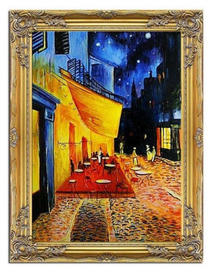 Obraz olejny ręcznie malowany Vincent van Gogh Nocna kawiarnia kopia 63x84c