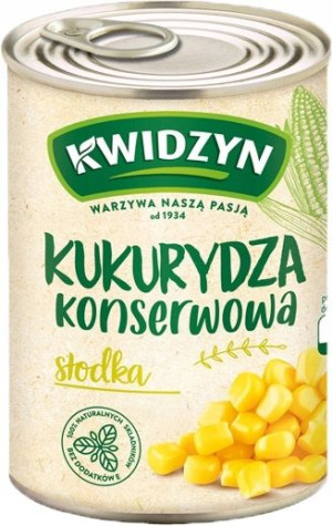 Kwidzyń Kukurydza Konserwowa Słodka 400g