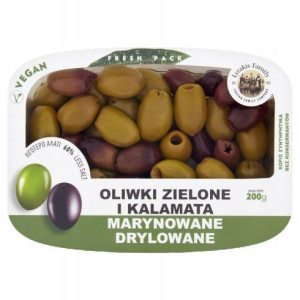 Dorapol Oliwki Zielone i Kalamata Drylowane 200g