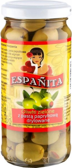 Espanita Oliwki Zielone z Pastą Paprykową 230g