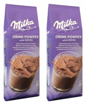 2 x Czekolada mleczna do picia Milka 1000 g