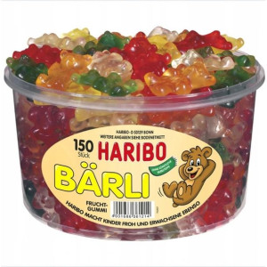 Żelki Haribo Barli XXL owocowe misie XXL 150 sztuk z Niemiec