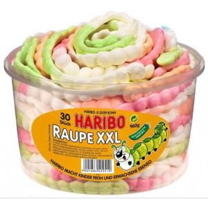 Haribo Żelki Pianki Raupe XXL gąsienice / (Węże) Nowość 960g
