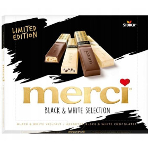 Merci BlackWhite Czekoladki Praliny Bombonierka 240g z Niemiec