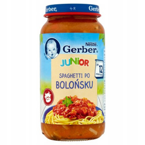 Gerber Junior Obiadek Spaghetti Po Bolońsku 250g