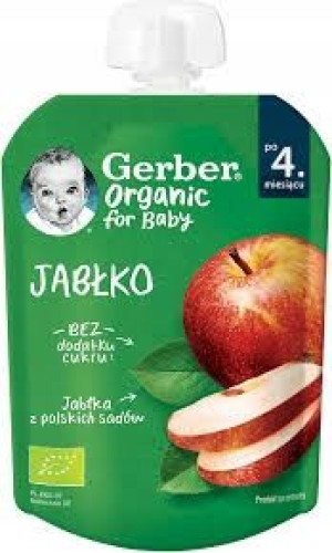 Gerber Organic Deserek Jabłko po 4 miesiącu 80g