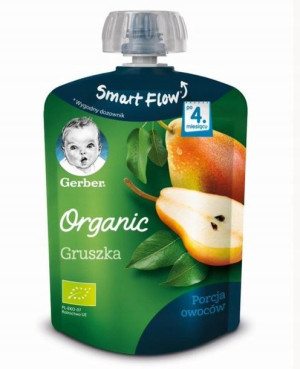 Gerber Organic Deserek Gruszka po 4 miesiącu 80g