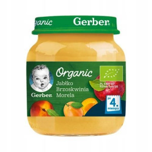 Gerber Organic Jabłko brzoskwinia morela 125g