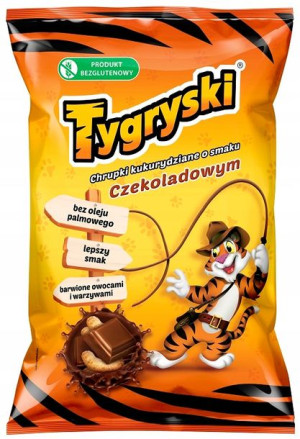 Tygryski Chrupki Kukurydziane w Czekoladzie 70g