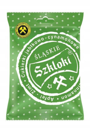 Cukierki śląskie Szkloki JABŁKO-CYNAMON 80g