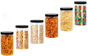 Słoik Plastikowy 1500ml Pojemnik Na Żywność 6szt