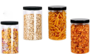 Słoik Plastikowy 1500ml Pojemnik Na Żywność 4szt