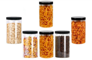 Słoik Plastikowy 1250ml Pojemnik Na Żywność 6szt
