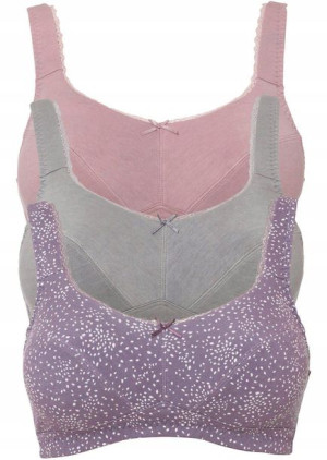 Bonprix 3 Szt Miękkie Bio Bawełniane Biustonosze 105b 943083