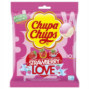 Lizaki Chupa Chups Strawberry Love 3 smaki 10 szt.