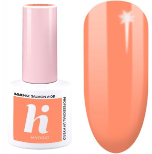 108 hi hybrid Vibes lakier hybrydowy Immense Salmon 5 ml