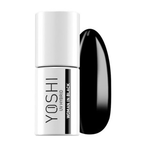 Yoshi Lakier Hybrydowy UV Hybrid Woman In Black 6 ml - 605