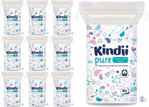 CLEANIC KINDII Pure Płatki kosmetyczne 10opx60szt